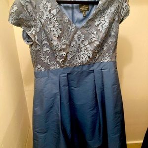 Blue and lace cocktail dress size 14 SOLD on other site